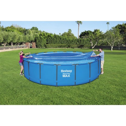 Bestway Flowclear 58173E 18 Foot Round Above Ground Swimming Pool Solar Heat Cover, Blue WORLDWIDE DELIVERY