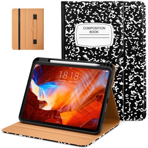 DTTO - Case for iPad Pro 11 Inch M5/M4,Premium Leather Business Folio Stand Cover with Pencil Holder, Auto Wake/Sleep - Book-Front_Standard 