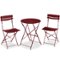 Best Choice Products - 3-Piece Small Bistro Set, Folding Patio Furniture Set of 2 Chairs and Table - Burgundy-Front_Standard