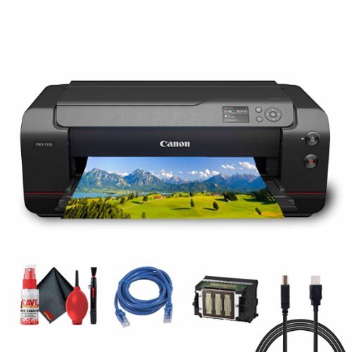 Canon - imagePROGRAF PRO-1100 Professional 17" Wireless Inkjet Photo Printer + More-Front_Standard 