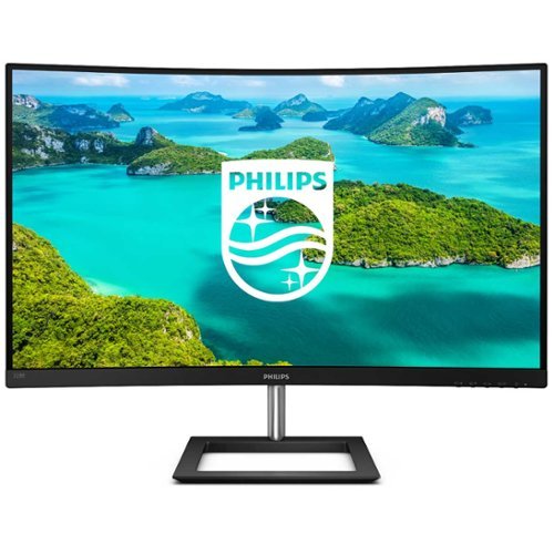 Philips - E-Line 328E1CA 31.5" LCD Curved 4K UHD Monitor - Black-Front_Standard 
