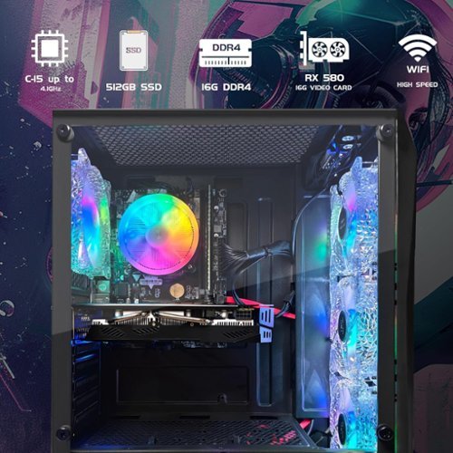 i5 9400F DDR4 16G SSD512　HD2TB　WIN11 STGAubron Gaming PC Desktop Computer, Intel Core i5 9400F up