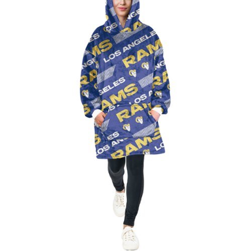 Pegasus - Los Angeles Rams 60" x 80" Repeat Logo Hoodie Bloncho - Multicolor-Front_Standard 