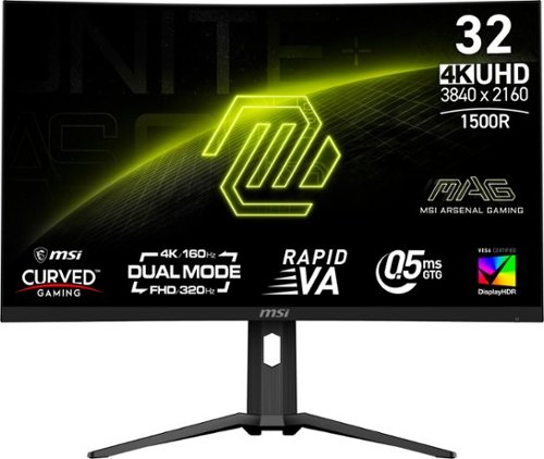MSI - MAG 321CUPDF 32" UHD Dual Freq.(UHD:160Hz/FHD:320) 1ms Adaptive Sync Gaming Monitor (DisplayPort, HDMI, USB-C) - Black