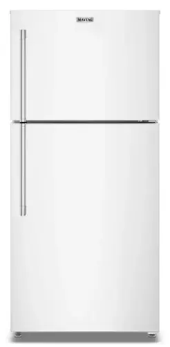 Front. Maytag - 19 Cu. Ft. Top-Freezer Refrigerator with Garage Mode - White.