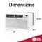 LG - 10,000 BTU 440 Sq. Ft. 230V Through-the-Wall Air Conditioner with 11,200 BTU Supplemental Heat - White-Front_Standard