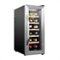 Ivation - 12 Bottle Thermoelectric Wine Cooler, Quiet Freestanding Wine Fridge - Stainless Steel-Front_Standard