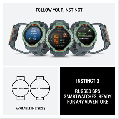 Garmin Instinct  3 GPS Smartwatch 50 mm AMOLED - Neotropic with Twilight Band GLOBAL SHIPPING