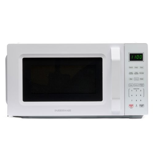 Farberware - 700-Watt Compact Countertop Microwave Oven – 0.7 cu. ft - White-Front_Standard 