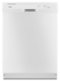Whirlpool - 24" Front Control Built-In Dishwasher with 1-Hour Wash Cycle, 55dBA - White-Front_Standard