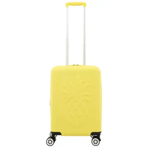 Front. Tommy Bahama - 21.5" Carry-On Hardside Spinner Luggage with 3D Pineapple - Yellow.