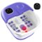 Medical King - Foot Spa with Heat, Jets & Remote Control – Collapsible Grey Foot Massager with Pumice Stone, Bubbles & Vibration - Purple-Front_Standard