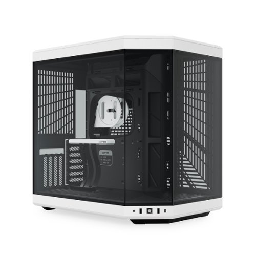 HYTE - Y70 Mid-Tower ATX Gaming PC Desktop Case with Riser Cable - Black/White-Front_Standard 