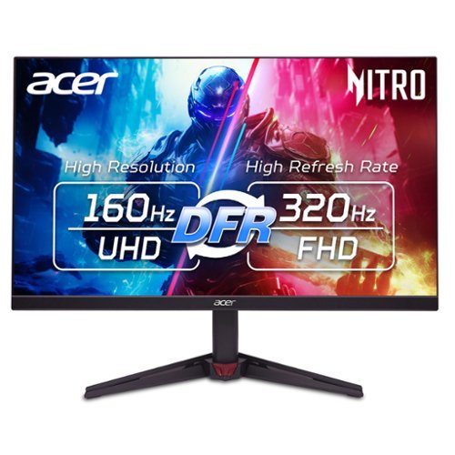 Acer - Nitro 27” LCD 4K UHD 320Hz 0.5ms FreeSync Premium Gaming Monitor with HDR (Display Port, HDMI) - Black