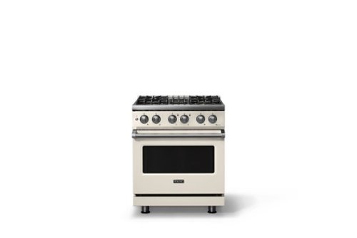 Viking - 30 in. Wide 4 Burner Pro 5 Series 4.7 Cu. Ft. Freestanding Sealed Dual Fuel Convection Range - Pure White - Pure White