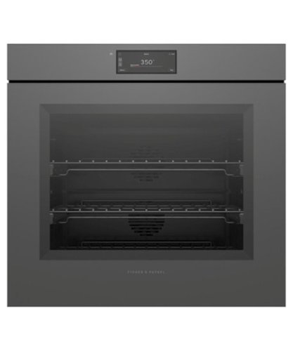 Fisher & Paykel - 30" 4.9 Cu. Ft. Single Oven, 6.8" Touchscreen, Self-Cleaning, Handleless- Minimal Grey - Gray