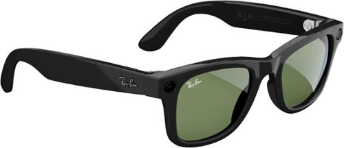 Ray-Ban Meta Wayfarer glasses with Meta AI, Audio, Photo, Video Compatibility - Green Lenses - Shiny Black BUY IN SINGAPORE