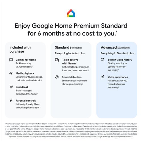 Google Home Speaker - Smart Speaker with Gemini For Home Voice Assistant and 360-Degree Sound - Porcelain BUY ONLINE