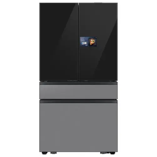 Front. Samsung - 36 in. Wide Bespoke 29 cu. ft. 4-Door French Door Refrigerator with AI Home - Fingerprint Resistant Stainless Steel.