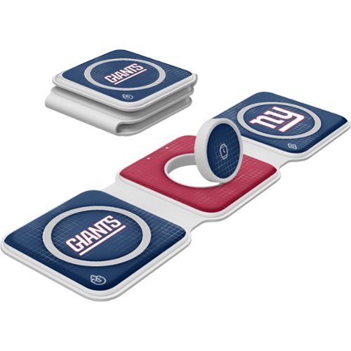 Keyscaper - New York Giants 3-in-1 Foldable Charger - White-Front_Standard 