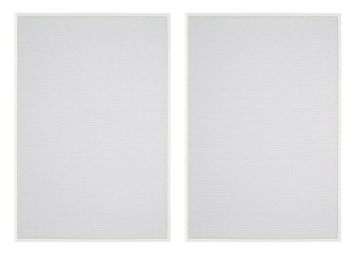 Sonance - VP6 RECTANGLE REPLACEMENT GRILLE - Visual Performance 6" Rectangle Replacement Grille (2-Pack) - Paintable White-Front_Standard 