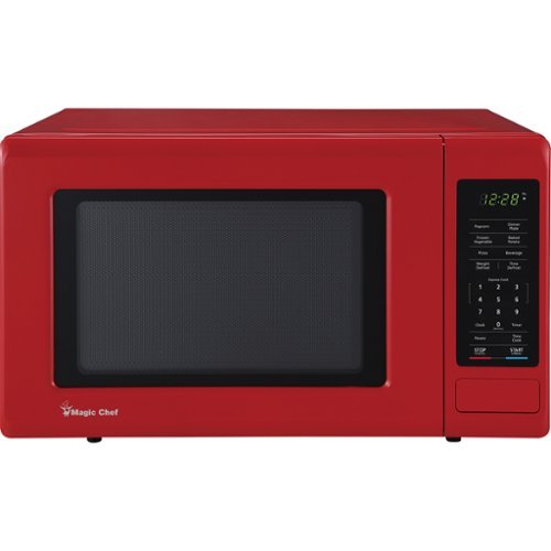 Magic Chef - 0.9 Cu. Ft. 900-Watt Countertop Digital Touch Microwave - Red-Front_Standard 