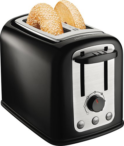  Hamilton Beach - SmartToast 2-Slice Wide-Slot Toaster - Black