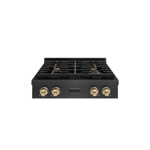 ZLINE - Autograph 30 in. 4 Burner Paramount Gas Rangetop in Black Satin Stainless Steel with Bronze Accents (SRTBSZ-30-CB) - Black Satin Stainless Steel