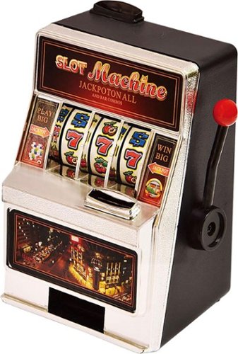  Samsonico USA - Slot Machine Coin Bank - Silver/Black/Red