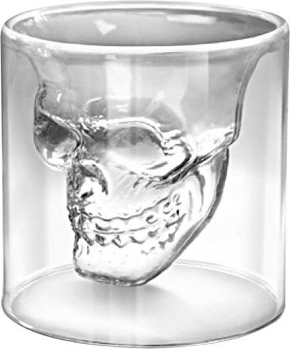  Samsonico USA - 2-Oz. Skull Shot Glass - Clear Glass