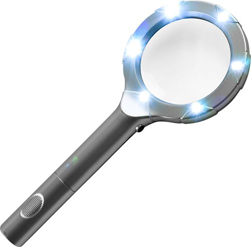  Stalwart 6 LED High Powered Magnifying Glass - Silver