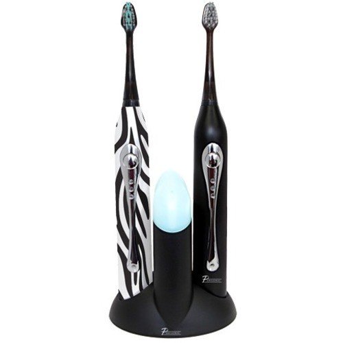  Pursonic - Dual-Handle Rechargeable Sonic Toothbrush - Matte black/Zebra