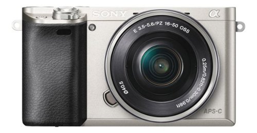  Sony - Alpha a6000 Mirrorless Camera with 16-50mm Retractable Lens - Silver