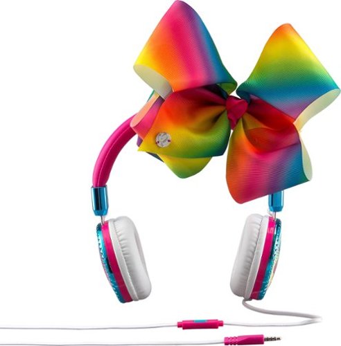  eKids - JoJo Siwa Wired On-Ear Headphones - White/Blue/Yellow/Green/Pink