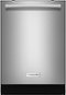 KitchenAid - 24" Built-In Dishwasher - Stainless Steel-Front_Standard