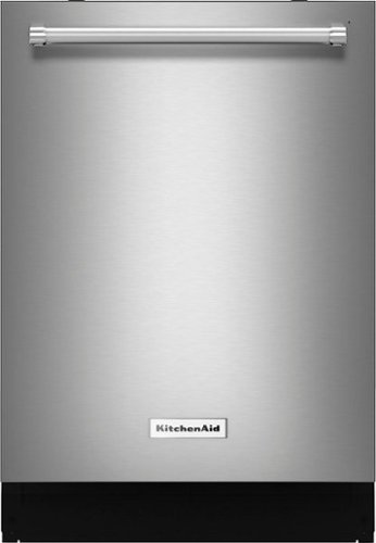 KitchenAid - 24" Built-In Dishwasher - Stainless Steel-Front_Standard 