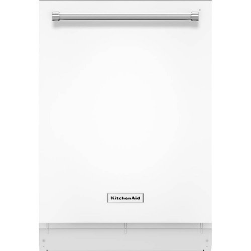 KitchenAid - 24" Built-In Dishwasher - White-Front_Standard 