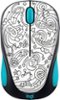 Logitech - M325c Doodle Collection Wireless Optical Mouse - Brainstorm Teal-Front_Standard