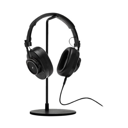Master & Dynamic - MH40 Wired Over-the-Ear Headphones - Black Leather/Black Metal-Front_Standard 