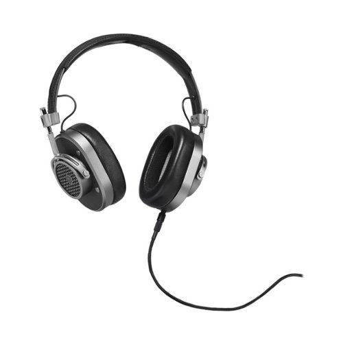 Master & Dynamic - MH40 Wired Over-the-Ear Headphones (iOS) - Black Leather/Gunmetal-Front_Standard 