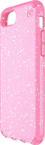  Speck - Presidio Clear + Glitter Case for Apple® iPhone® 6, 6s, 7 and 8 - Clear/glitter/bella pink