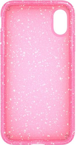 Speck Presidio Clear + Glitter Case for Apple iPhone X and XS - Clear/glitter/bella pink GLOBAL SHIPPING