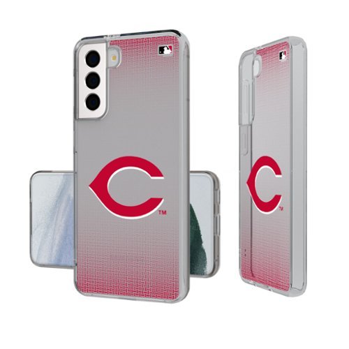 Keyscaper - MLB - Cincinnati Reds Linen Logo Galaxy Clear Case - S24 - Multicolor-Front_Standard 