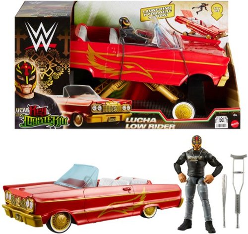 WWE Lucha Low Rider Vehicle with Rey Mysterio Action Figure - Red BUY IN MIDDLE EAST