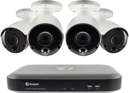 Swann - 4980 PRO SERIES HD 8-Channel, 4-Camera Indoor/Outdoor Wired 2TB DVR Surveillance System-Front_Standard 