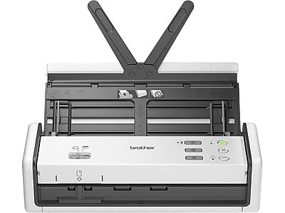 Brother - ADS-1350W Duplex Portable Document Scanner - White/Black-Front_Standard 