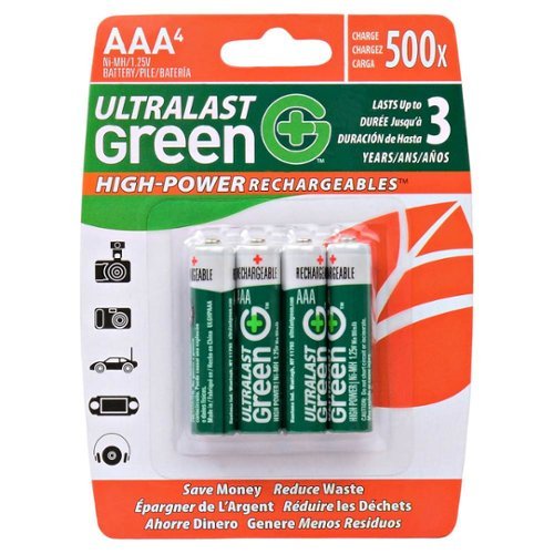 UltraLast Green - High-Power Rechargeables™ Rechargeable AAA Batteries (4-Pack)-Front_Standard 