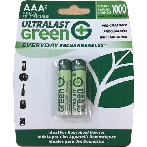  UltraLast - Everyday Rechargeables™ Rechargeable AAA Batteries (2-Pack)