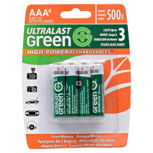 UltraLast Green - High-Power Rechargeables™ Rechargeable AAA Batteries (8-Pack)-Front_Standard 