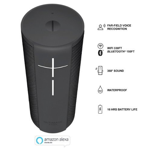 Ultimate Ears MEGABLAST Smart Portable Wi-Fi and Bluetooth Speaker with Alexa - Graphite BUY IN SINGAPORE